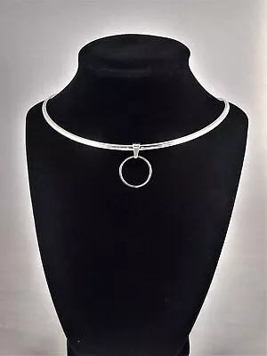 Discreet 24/7 Locking Submissive Day Collar 3/4 Solid Wire With O RIng • $48.99