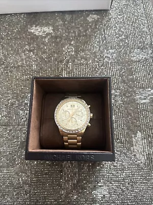 New Authentic Michael Kors Brinkley Gold Chronograph Women's Mk6187 Watch • $100