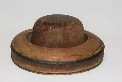 Antique Wood Millinery Hat Block Crown And Brim Mold Set GERNER CLEVELAND OHIO • $95