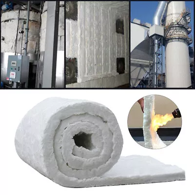 25-50mm Ceramic Fiber Insulation Blanket Roll Oven Thermal Forges Kiln Lining • £8.95