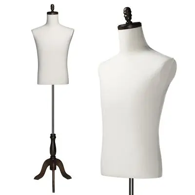 Male Dress Form Male Mannequin Display Sewing Torso Body Adjustable Height • $79.99