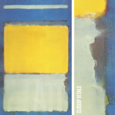 34W X54H  NUMBER 10 1950 By MARK ROTHKO - CANARY YELLOW BLUE CHOICES Of CANVAS • $315.92