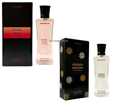2 X Women's Perfume Dark Aura Golden Blooms Eau De Parfum Ladies Scent 100ml • £11.50
