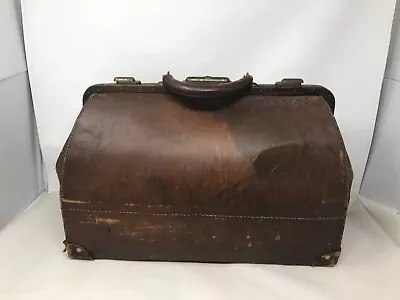 Antique Leather Doctors Bag ~ Working Latches ~ Used Condition ~ Marked 309 18 • $45