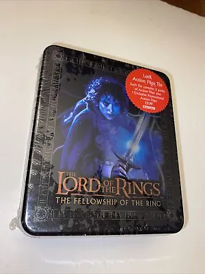 Lord Rings Fellowship Frodo Ring Action Flipz Cards Tin Sealed LOTR Artbox Blue • £9.52