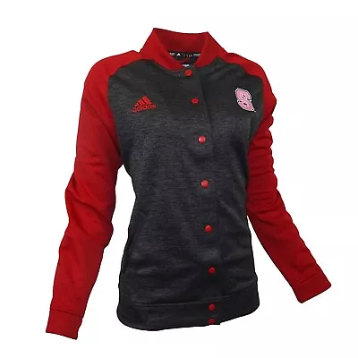 $34.99 • Buy NC State Wolfpack NCAA Adidas Women's Black/Red Modern Varsity Anthem Jacket