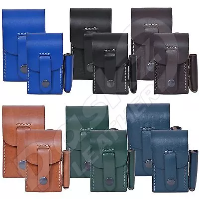 £9.49 • Buy Leather Cigarette Cases Lighter Holder King Size And Superking Size 100% Geniune