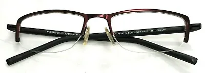 $25.49 • Buy Porsche Design P8147 Burgundy Black Titanium Eyeglasses/Sunglass 54-17 135 Italy