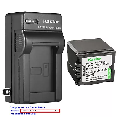 Kastar Battery Wall Charger For Panasonic VW-VBG260 VW-VBG260-K VW-VBG260PPK • $6.49