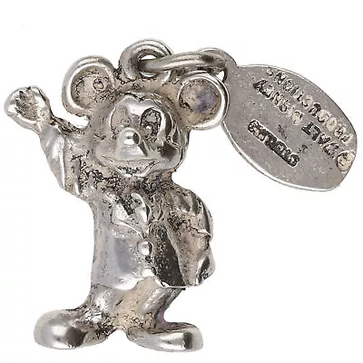 Silver Vintage Micky Mouse Disneyland Pendant Charm • $13.44