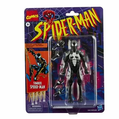 Spider-Man Retro Marvel Legends Symbiote   BLACK SUIT  Spider-Man 6  AF HASBRO • $39.99