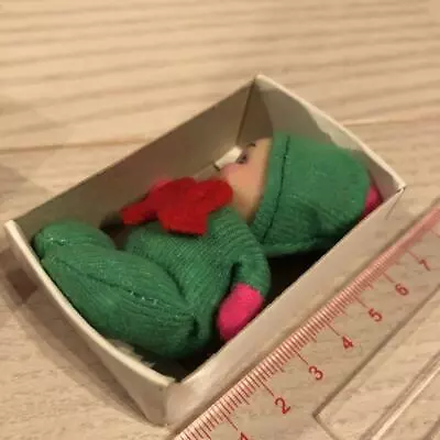 MINI Bean Doll Matchbox Doll Matchbox Doll Green Miniature Rare • $132.77