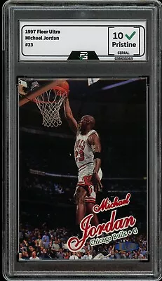 1997 Fleer Ultra #23 Michael Jordan GRADED 10 GEM MINT HOF Chicago Bulls • $20