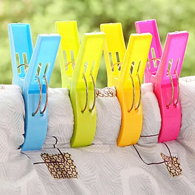 £3.99 • Buy 10X Big Plastic Beach Towel Clips Sunbed Blanket Clothes Hanging Pegs Airer Tool