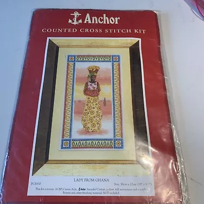 Anchor -  Counted Cross Stitch Chart - Lady From Ghana - Spare Threads • £2