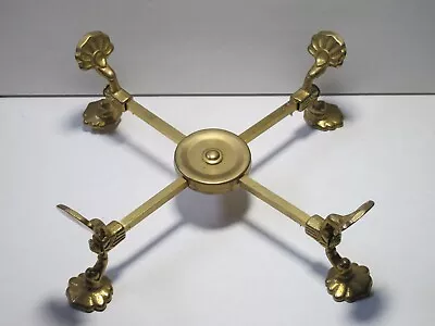 Antique SOLID BRASS Vase Stand / Base - Adjustable - Foldable ! • $45