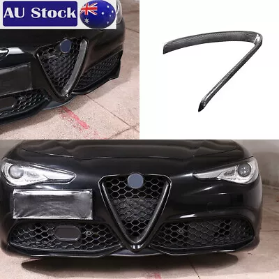 Real Carbon Fiber V-Shape Grille Cover Trim For Alfa Romeo Giulia 2017-2021 • $119.99