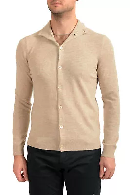 Malo Optimum Men's Beige Wool Cashmere Cardigan Sweater • $149.99