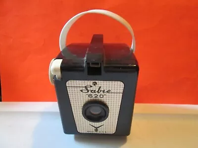 Vintage BLACK Sabre  620  Camera With Strap  Made In USA PARTS OR FIX UP • $22