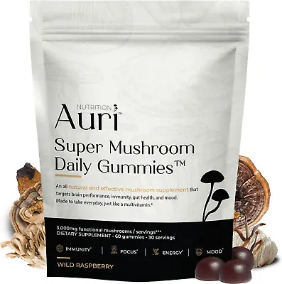 Super Mushroom Gummies - All-In-One Daily Supplement Gummy - 12 Mushroom Blend W • $30.99