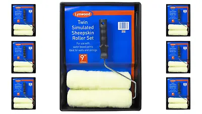 Lynwood 9  Twin Simulated Sheepskin 2 Roller Paint Tray Set DIY Materials • £6.79