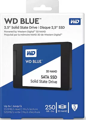 $50 • Buy WD 250GB SSD Blue 3D NAND 2.5  SATA III Internal SSD  6GBs 550MB/s (new)
