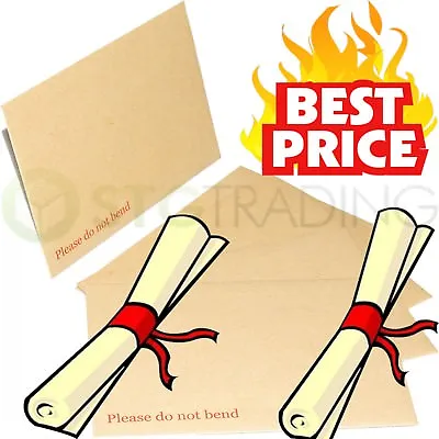 Please Do Not Bend C4/c5 Hard Card Board Backed Envelopes Brown Manilla Mailers • £8.14