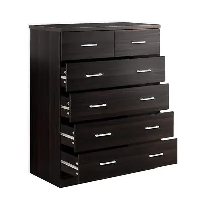 Artiss Tallboy 6 Chest Of Drawers Dresser Table Storage Cabinet Bedroom Walnut • $156.68