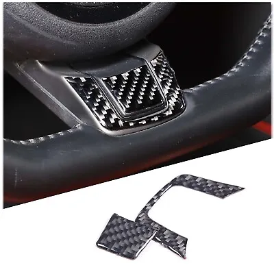 Carbon Fiber Car Steering Wheel U-shaped Decor  Trim For Jaguar F-TYPE 2013-2022 • $9.50