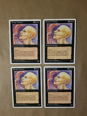 MTG Magic 4th Edition X4 Sengir Vampire (NM/MINT - Very Clean!) Old School Cool! • $7.49