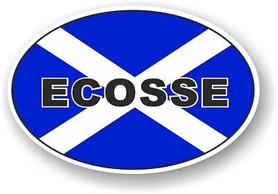 Scotland ECOSSE Oval Design With Scottish Saltire Flag Vinyl Car Sticker Decal • £2.59
