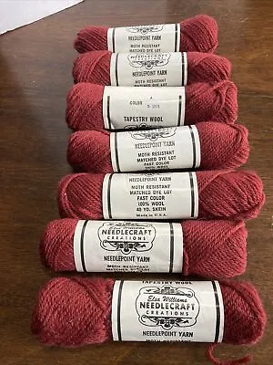 Elsa Williams Needlepoint Yarn 100% Wool  Lot Of 7-40 Yard Skeins #N201 • $14.99