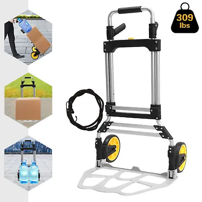 264/275/309lb Folding Hand Truck Aluminum Dolly Cart W/ Wheels&Telescopic Handle • $52.44