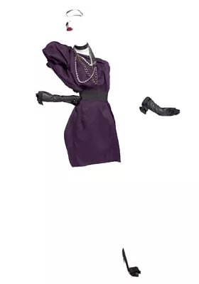 LANVIN X H&M 2010 One Shoulder Deep Purple Cocktail Dress Women’s Size 2 US 6 UK • $68