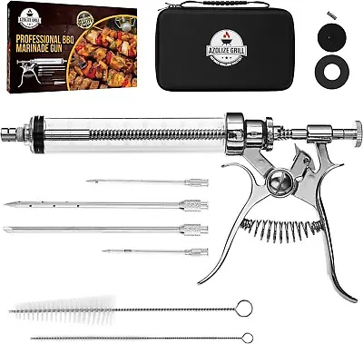 Azolize Grill Professional Marinade Meat Injector Gun Flavor Kit For Smoking BBQ • $48.99
