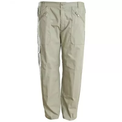 Carabou GAC Action Trousers Multi Pockets With Gauge Zips Cork (Stone) Size: 34R • £16.50