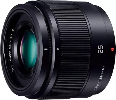 Panasonic Single Focus Lens For Micro Four Thirds Lumix G 25mm/ F1.7 ASPH. Black • £218.75