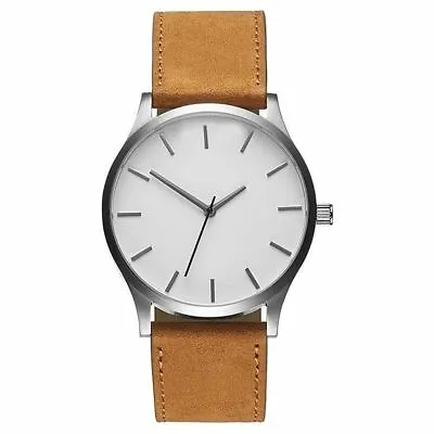 Men Wristwatch Relojes De Hombre Large Dial Leather Strap Luxury Fashion Quartz • $8.99