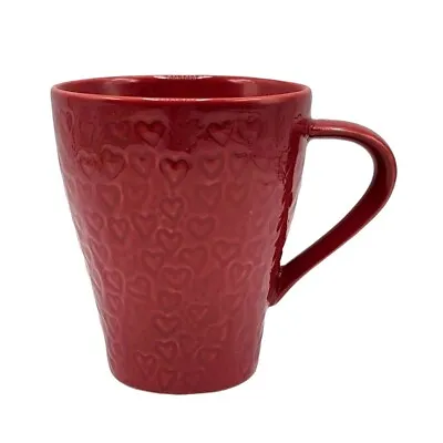 $11.20 • Buy Starbucks Design House Stockholm Mug Red 4.25  Hearts Embossed 2009 12fl Oz