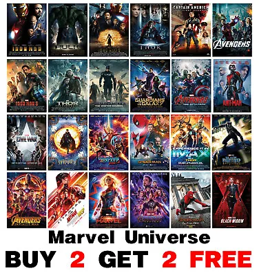 Marvel Superhero Movie Poster Film Poster Marvel Universe Movie Cinema Poster • £3.65
