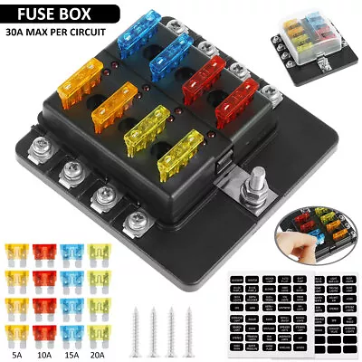 8 Way Fuse Box Holder Block 32V 100A Blade Fuse Block With LED Indicator·. • $20.59