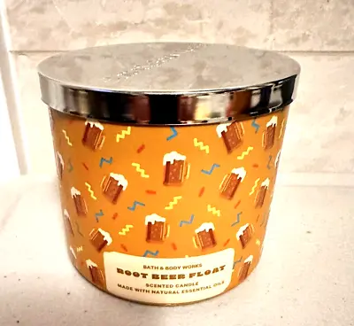 Bath & Body Works ROOT BEER FLOAT CANDLE 3 WICK SCENTED Large 14.5 Oz NEW • $27