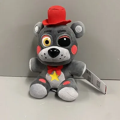 FNAF Five Nights At Freddy's Red Hat Gray Bear Plush Stuffed Toy Doll Xmas Gifts • $30.79