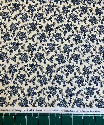 Moda Polka Dots & Paisleys Minick And Simpson Quilting Fabric By The Yard • $8.50