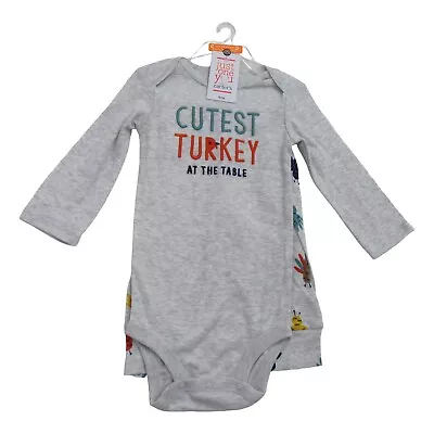 2 PC Carter's Baby Boy Size 9M 'Cutest Turkey' Thanksgiving Bodysuit & Pants Set • $4.89