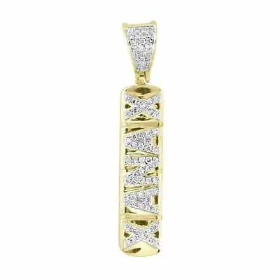 1 CT Round Moissanite Men's Xanax Pill Box Charm Pendant 14k Gold Plated Silver • $198.01