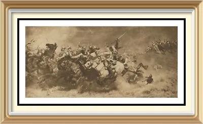 Antique MOROT Print Franco Prussian War German History BATTLE OF REZONVILLE 1870 • $12.45