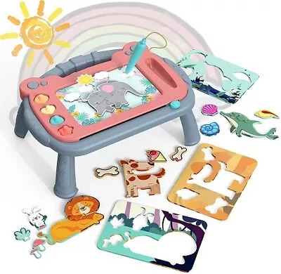 TODDLER TAKE ALONG TOY Magnetic Drawing Board & Puzzles No Batteries 3+ Fun Gift • $17.48