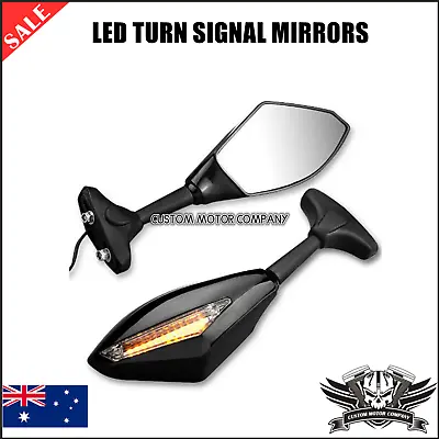 2x Motorcycle LED Turn Signal Rear View Mirrors Yamaha Fzr600 YZF 600 R6 R6s R1 • $28.85