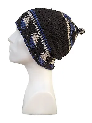 £14 • Buy Wool Slouch Beanie Hat Knitted Winter Skater Thick Warm Cosy Colourful Moroccan